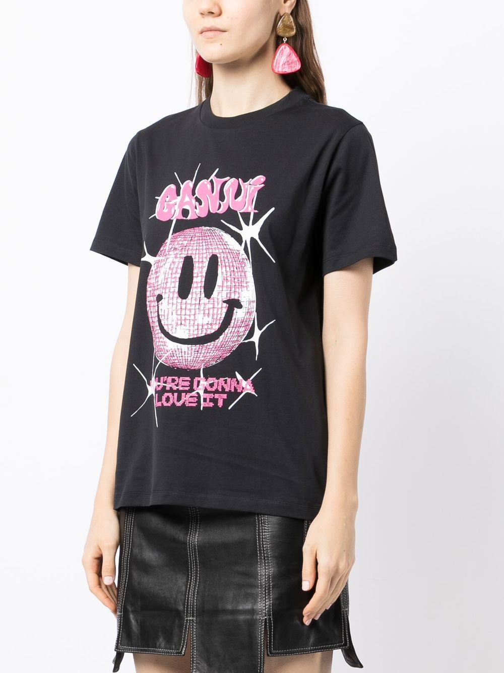 GANNI T-shirts and Polos Black T3358252 (GANNI / Tシャツ・カットソー ) | GANNI (ガニー)(3)