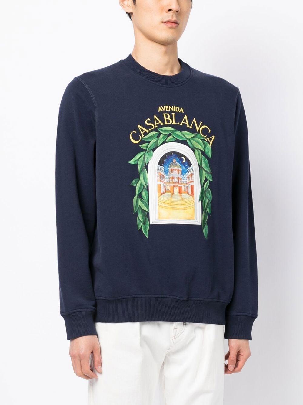 Casablanca Sweaters Blue MS23JTP00105CASABLANCAAVENIDA (Casablanca / スウェット・フーディー ) | Casablanca (カサブランカ)(1)