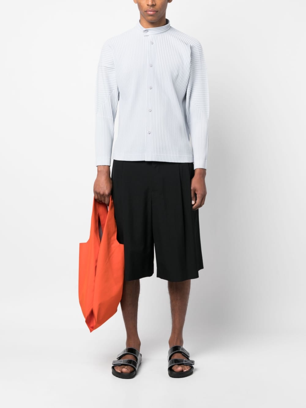 HOMME PLISSE' ISSEY MIYAKE Shirts Grey HP36JJ11110 (HOMME PLISSÉ ISSEY MIYAKE / シャツ・ブラウス ) | HOMME PLISSÉ ISSEY MIYAKE (オムプリッセ イッセイ ミヤケ)(4)