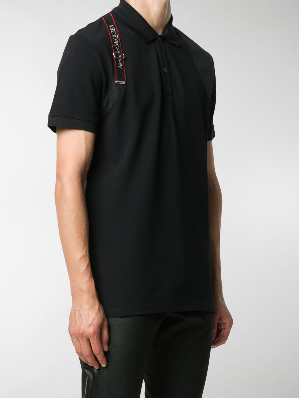 Alexander McQueen マックイーン ブラック #ポロシャツ Alexander McQueen マックイーン ブラック #ポロシャツ