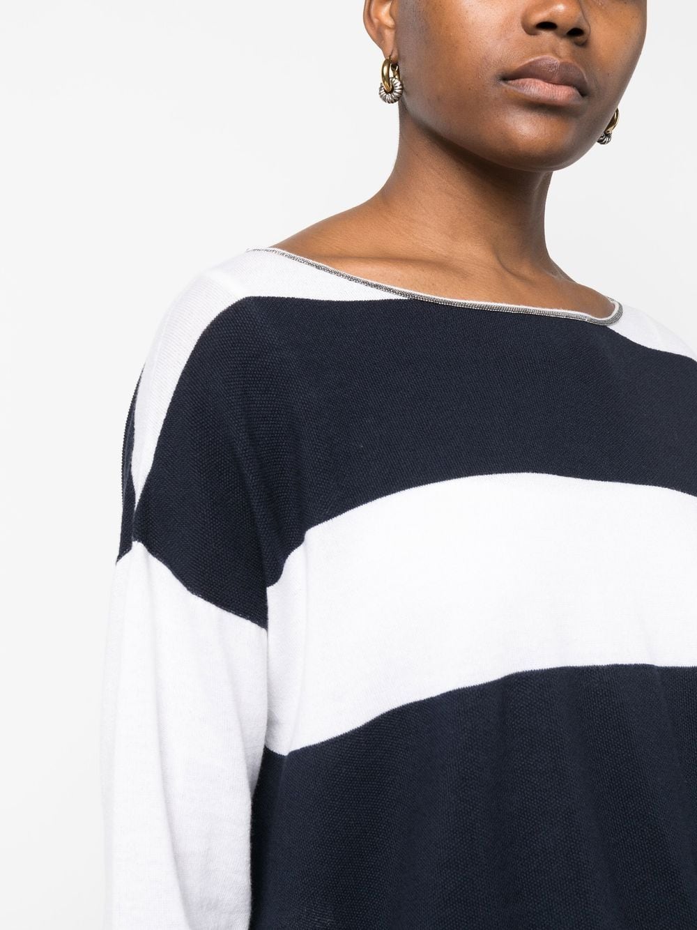 Fabiana Filippi Sweaters Blue MAD273W010H301VR2 (FABIANA FILIPPI / ニット・セーター・カーディガン ) | FABIANA FILIPPI (ファビアナフィリッピ)(3)