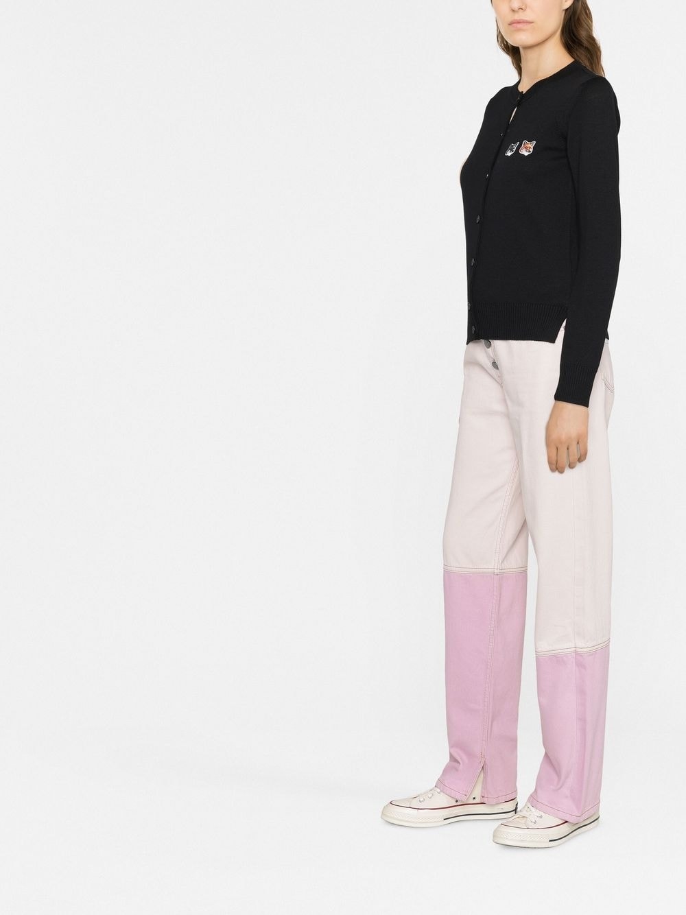 MAISON KITSUNE' Sweaters Black GW00544KT1036P199 (Maison Kitsuné / ニット・セーター・カーディガン ) | Maison Kitsuné (メゾン キツネ)(2)