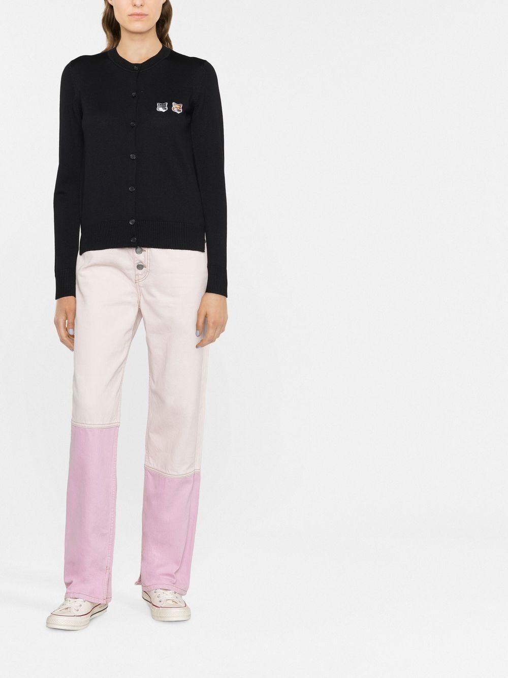 MAISON KITSUNE' Sweaters Black GW00544KT1036P199 (Maison Kitsuné / ニット・セーター・カーディガン ) | Maison Kitsuné (メゾン キツネ)(3)