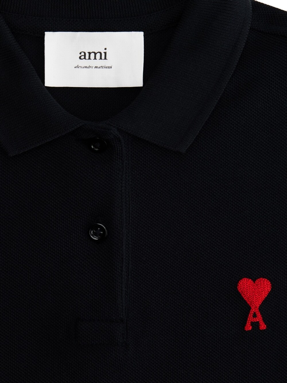 Ami Paris T-shirts and Polos Black FPL001760001 (AMI Paris / ポロシャツ ) | AMI Paris (アミパリス)(2)