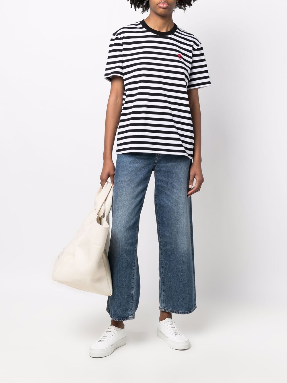 Ami Paris T-shirts and Polos Black UTS013074004 (AMI Paris / Tシャツ・カットソー ) | AMI Paris (アミパリス)(3)