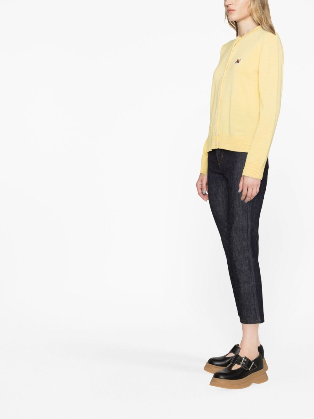 MAISON KITSUNE' Sweaters Yellow HW00521KT1036P724 (Maison Kitsuné / ニット・セーター・カーディガン ) | Maison Kitsuné (メゾン キツネ)(1)