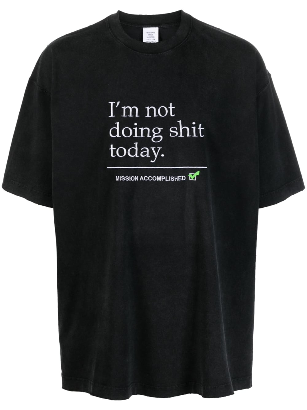 Vetements T-shirts and Polos Black UE63TR320BBLACK (VETEMENTS / Tシャツ・カットソー ) | VETEMENTS (ヴェトモン)