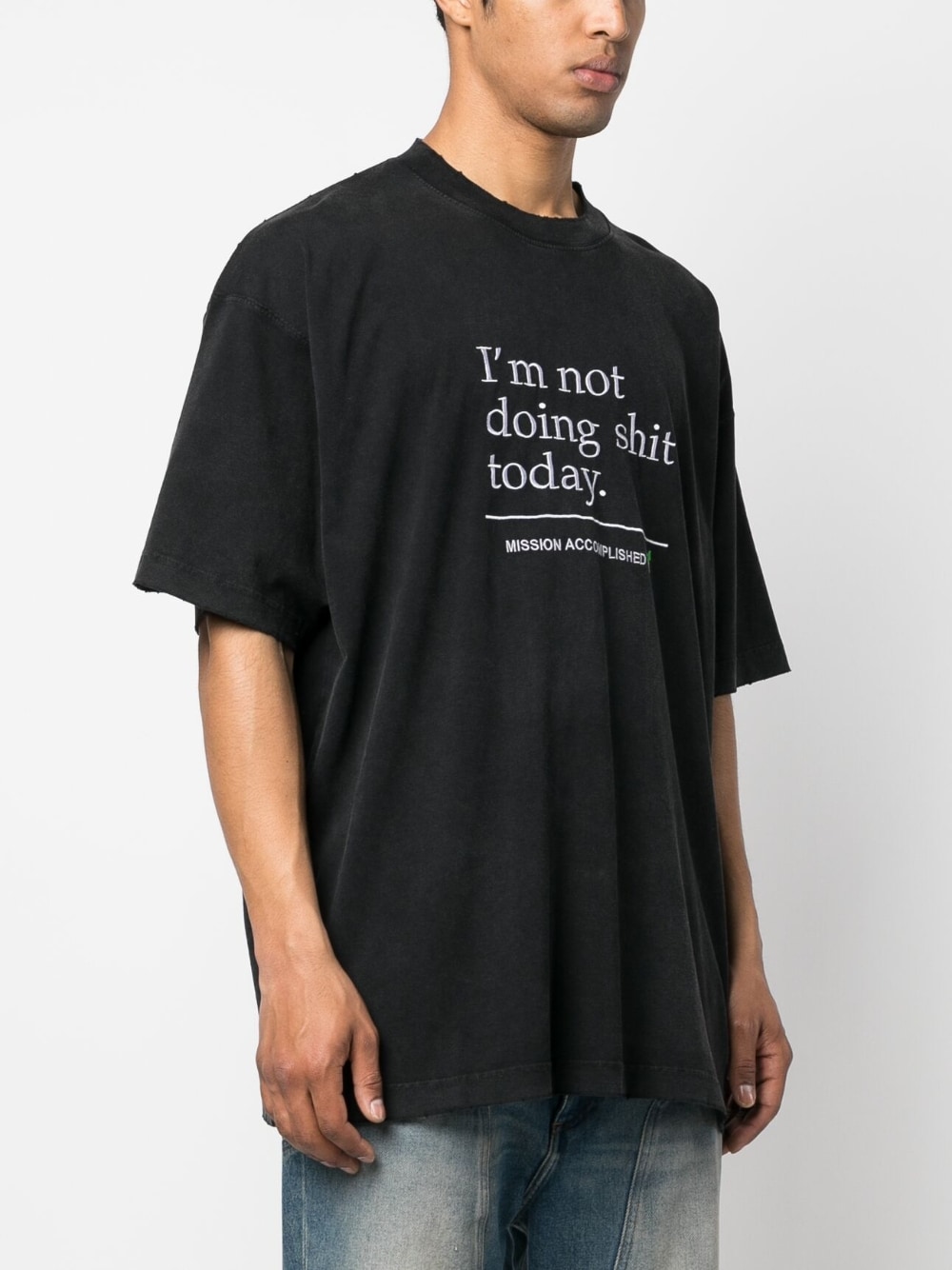 Vetements T-shirts and Polos Black UE63TR320BBLACK (VETEMENTS / Tシャツ・カットソー ) | VETEMENTS (ヴェトモン)(1)