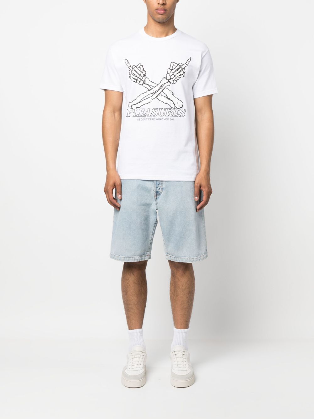 Pleasures T-shirts and Polos White P23SP051WHITE (PLEASURES / Tシャツ・カットソー ) | PLEASURES (プレジャーズ)(1)