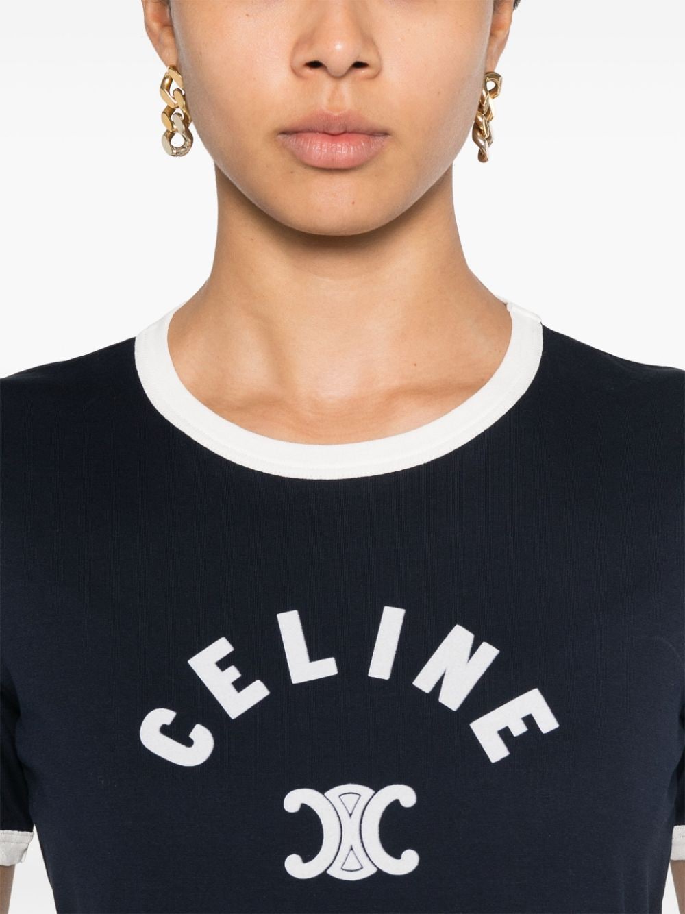 Céline T-shirts and Polos Blue 2X14O671Q07FZ (CELINE / Tシャツ・カットソー ) | CELINE (セリーヌ)(3)