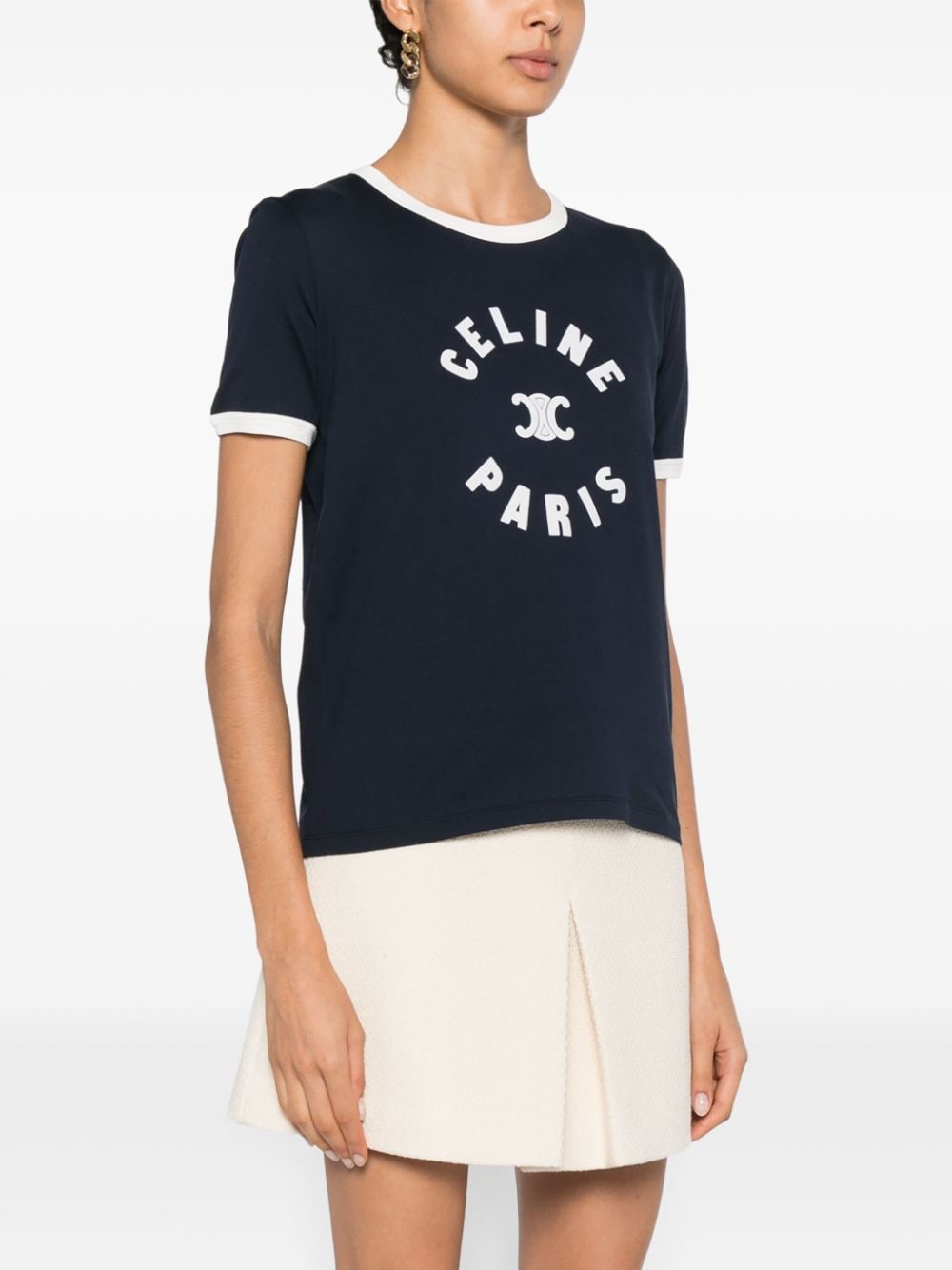 Céline T-shirts and Polos Blue 2X14O671Q07FZ (CELINE / Tシャツ・カットソー ) | CELINE (セリーヌ)(4)
