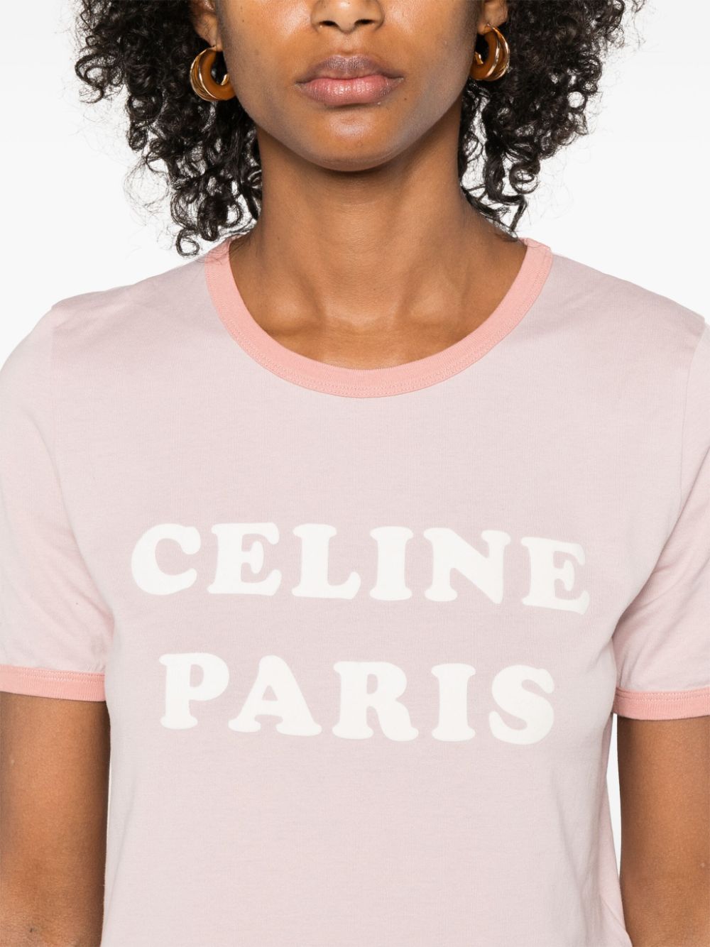 Céline T-shirts and Polos Pink 2X04O671Q25AE (CELINE / Tシャツ・カットソー ) | CELINE (セリーヌ)(2)