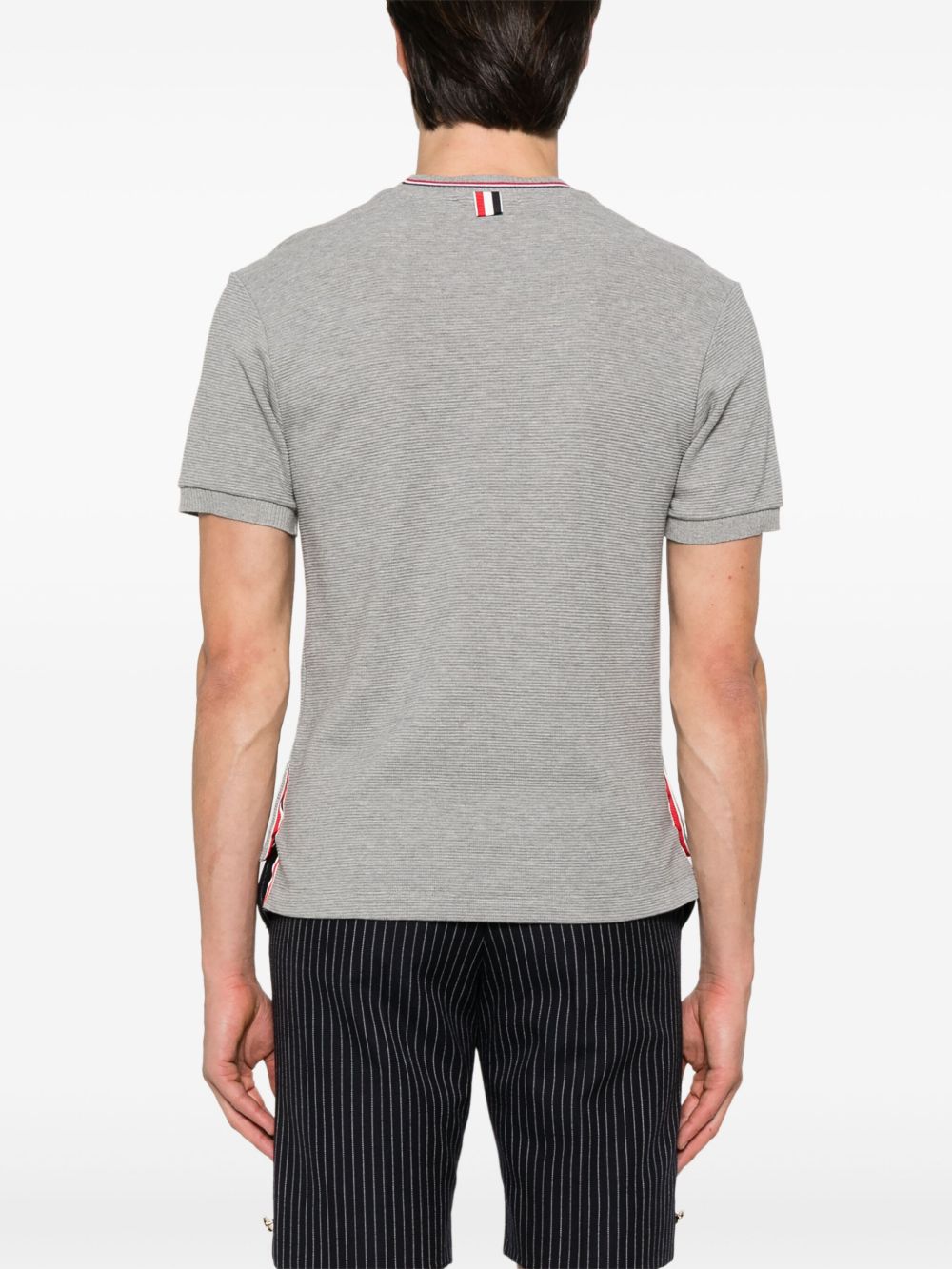 Thom Browne MJS287AJ0216055 関税送料込 Unstructured Straight Fit S/C W/Tipping And Half Drop Satin