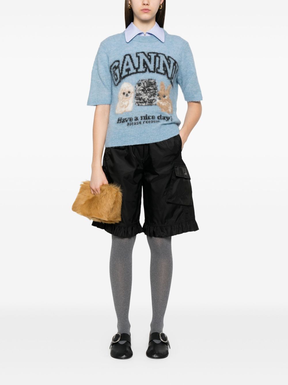 GANNI Shorts Black W0411099 (GANNI / ショートパンツ ) | GANNI (ガニー)(3)