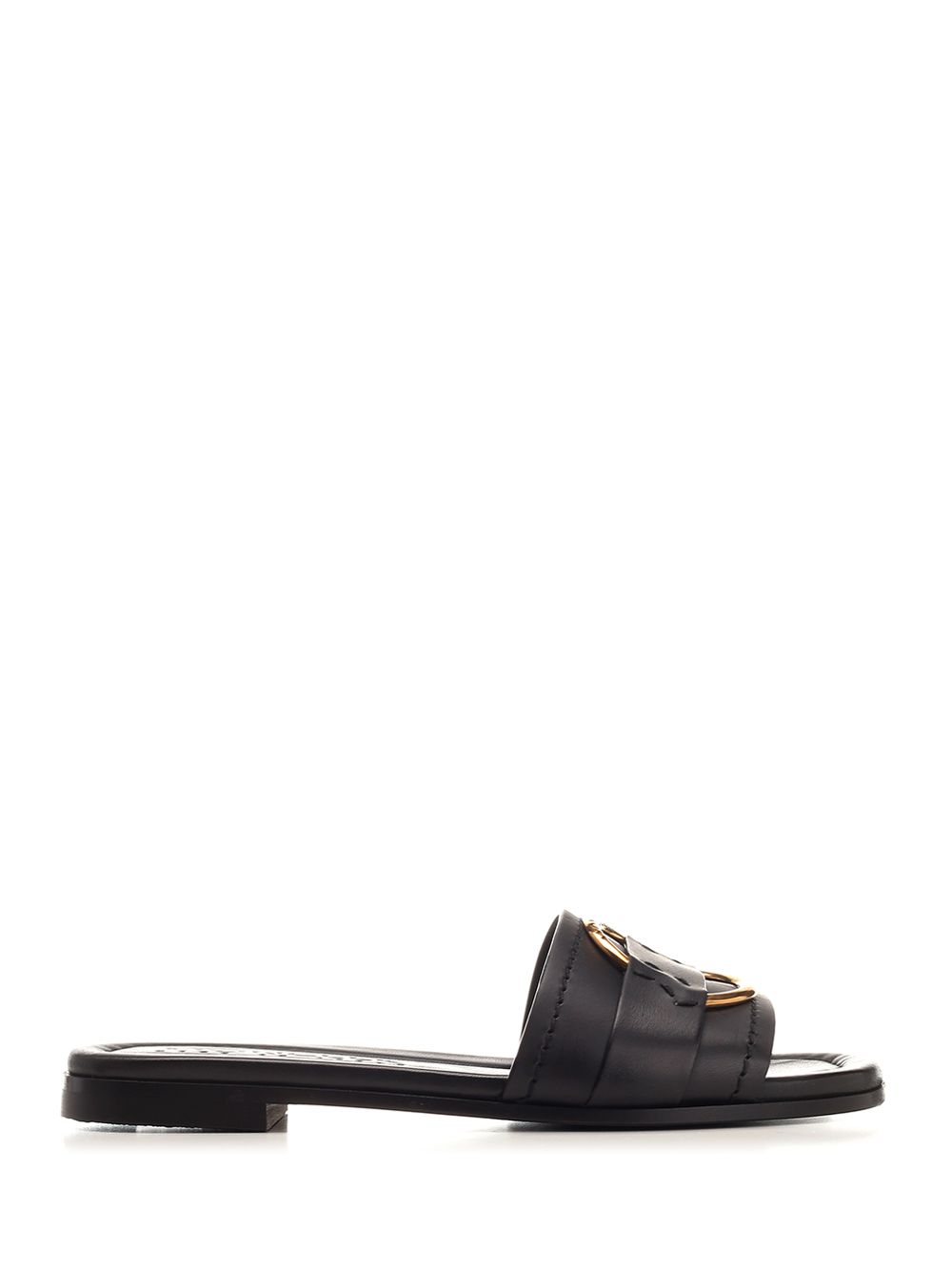 Black "Bell" flat sandal 4C00160M4097999 (Moncler / サンダル ) | Moncler (モンクレール)