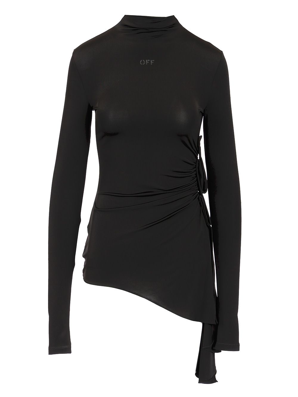 Long sleeve draped top OWAD264S25JER0011010 (Off-White / ニット・セーター・カーディガン ) | Off-White (オフホワイト)