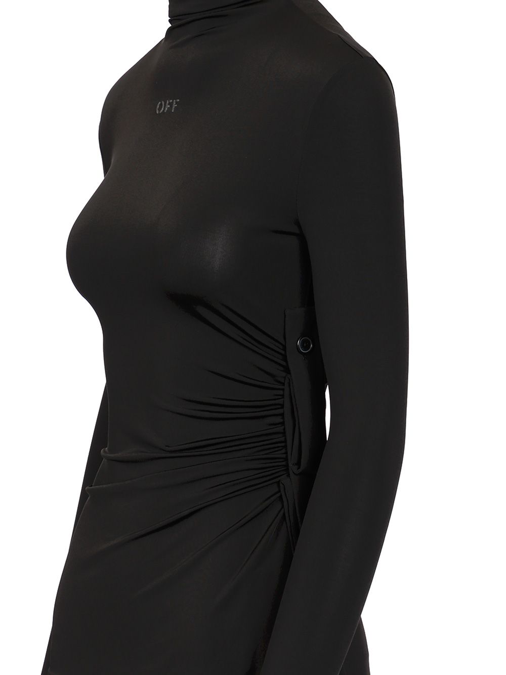 Long sleeve draped top OWAD264S25JER0011010 (Off-White / ニット・セーター・カーディガン ) | Off-White (オフホワイト)(2)