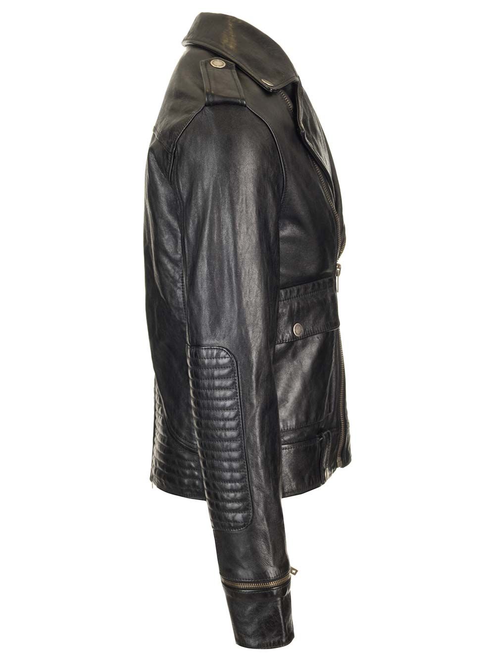 Black leather jacket GMP02258P00119590100 (Golden Goose / レザー&ファージャケット・コート ) | Golden Goose (ゴールデングース)(2)