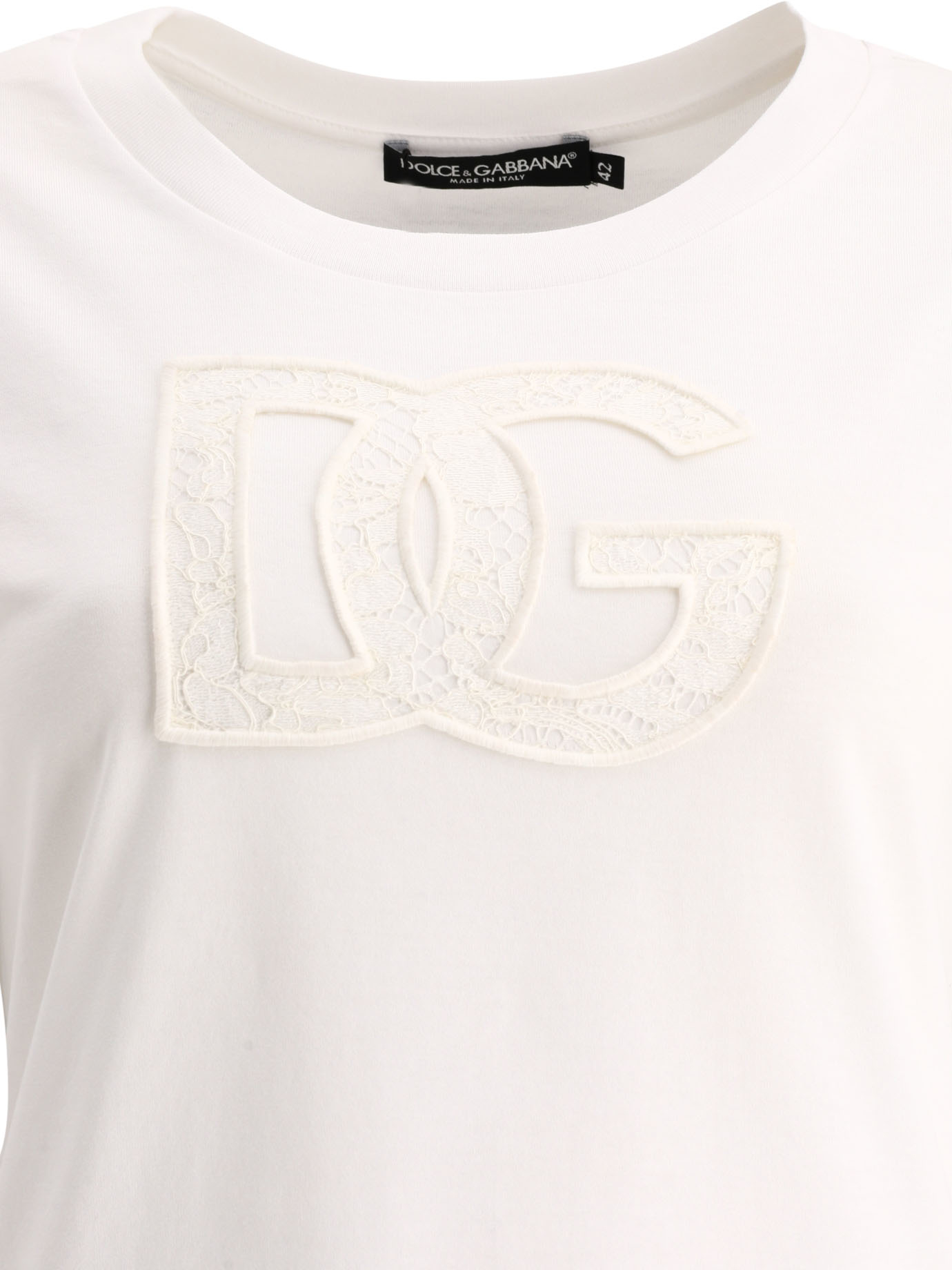 T-shirt with logo patch F8M68ZGDB9OW0800 (Dolce & Gabbana / Tシャツ・カットソー ) | Dolce & Gabbana (ドルチェガッバーナ)(2)