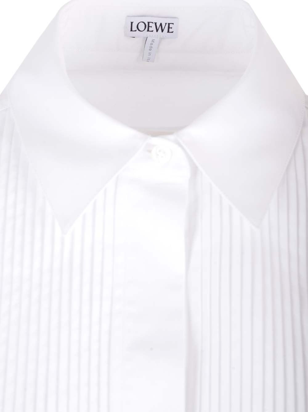 White pleated cotton shirt S540Y05X942090 (LOEWE / シャツ・ブラウス ) | LOEWE (ロエベ)(3)