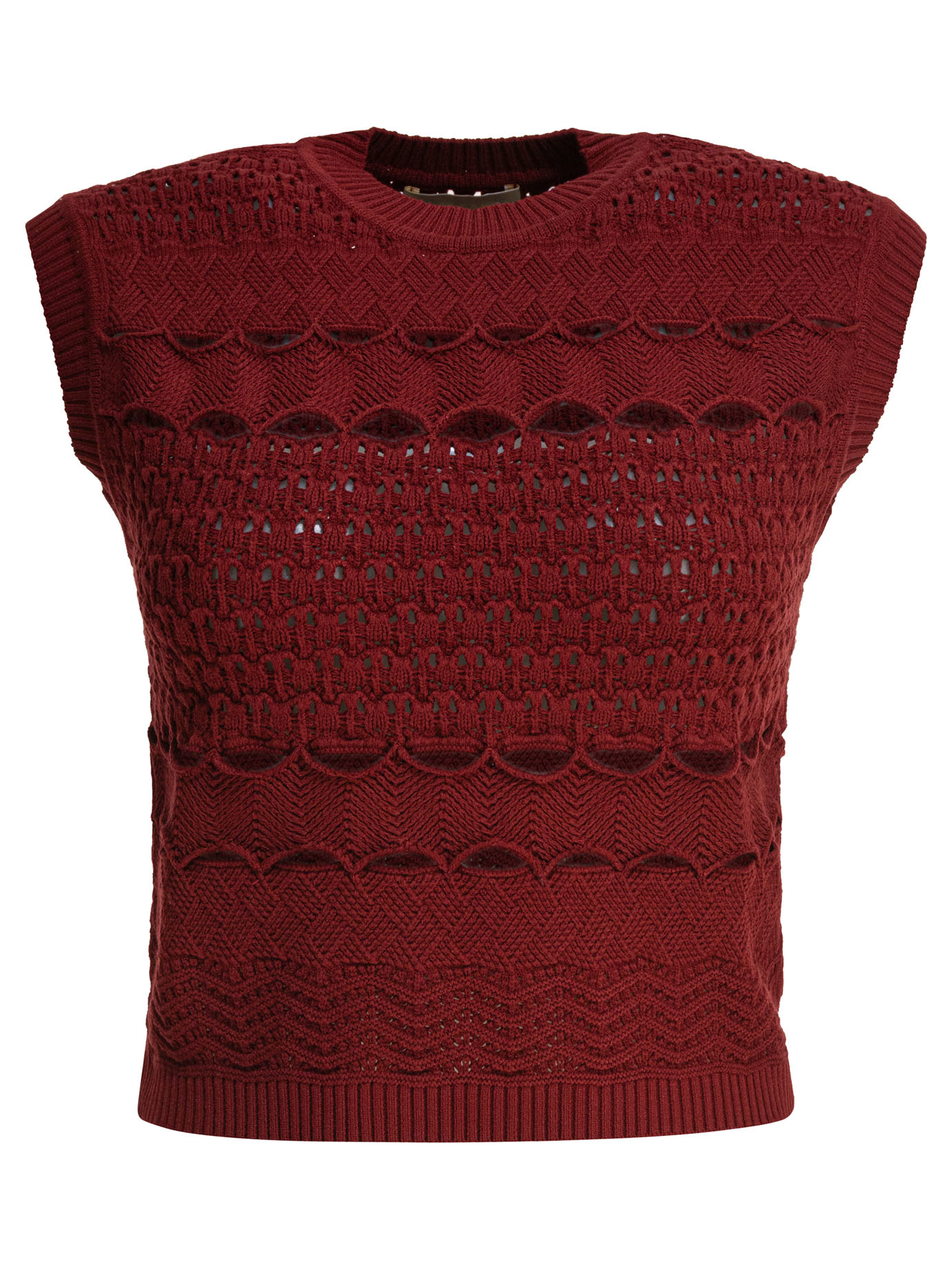 Textured knit top TO152NS25CK002FIREBALLLILY (ELIE SAAB / ニット・セーター・カーディガン ) | ELIE SAAB (エリー サーブ)