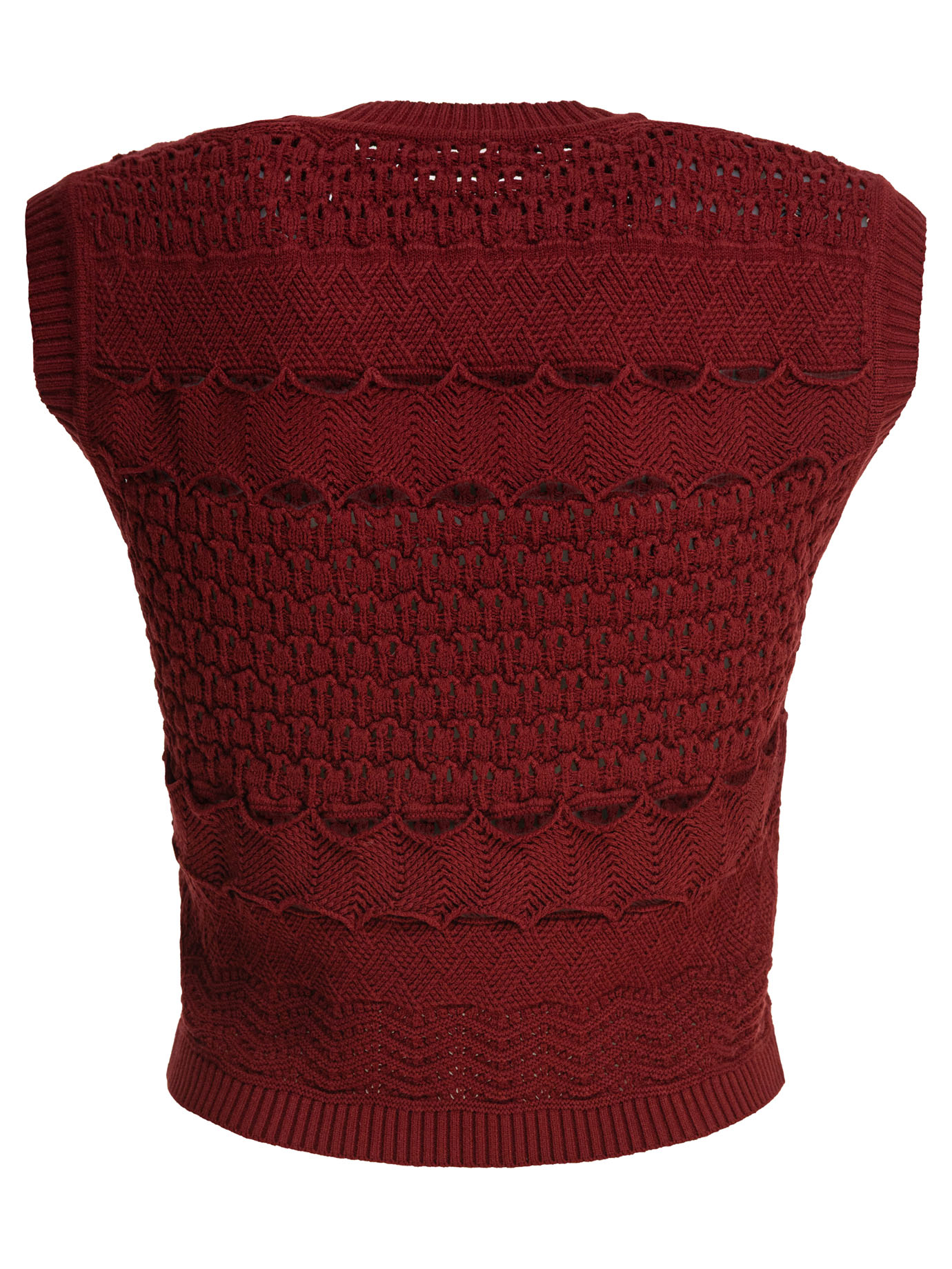 Textured knit top TO152NS25CK002FIREBALLLILY (ELIE SAAB / ニット・セーター・カーディガン ) | ELIE SAAB (エリー サーブ)(1)