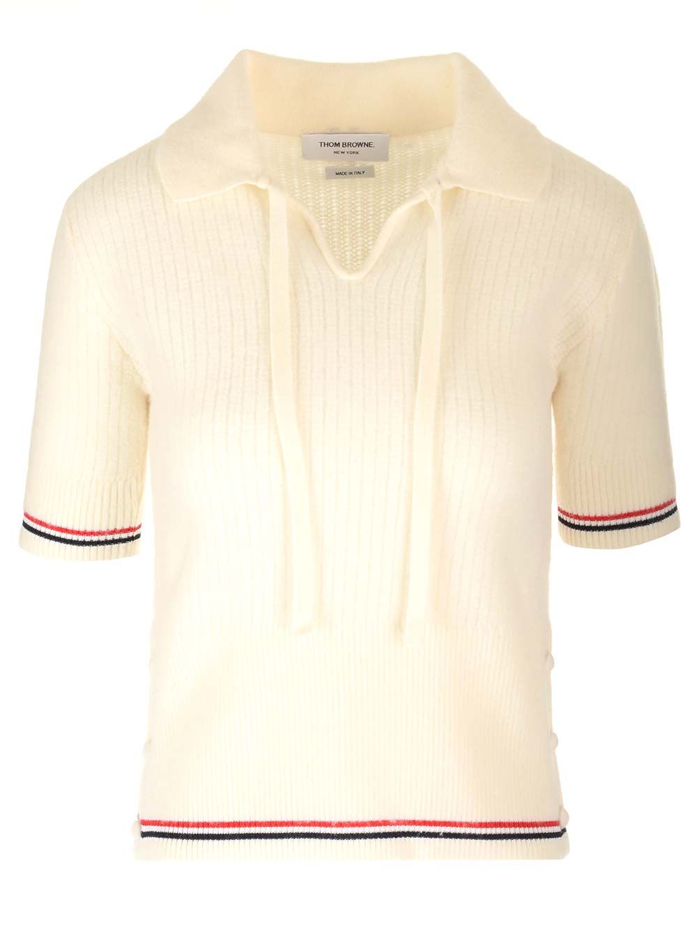 Merino wool polo shirt FKP110AY1029100 (Thom Browne / ニット・セーター・カーディガン ) | Thom Browne (トム・ブラウン)