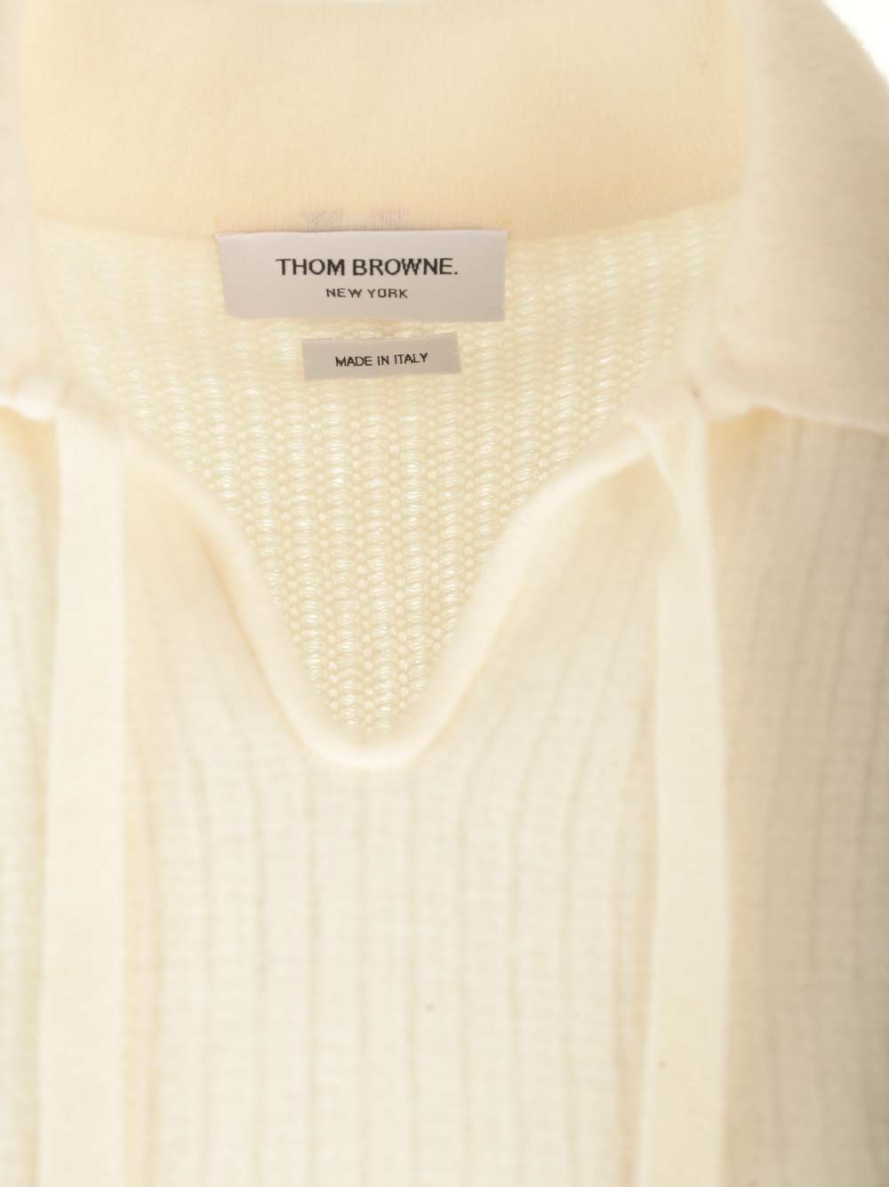 Merino wool polo shirt FKP110AY1029100 (Thom Browne / ニット・セーター・カーディガン ) | Thom Browne (トム・ブラウン)(4)