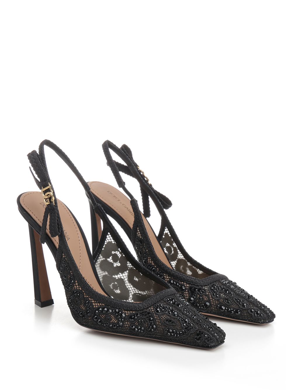 lace and rhinestones sling back CG0853A9S2680999 (Dolce & Gabbana / パンプス・ハイヒール ) | Dolce & Gabbana (ドルチェガッバーナ)(1)