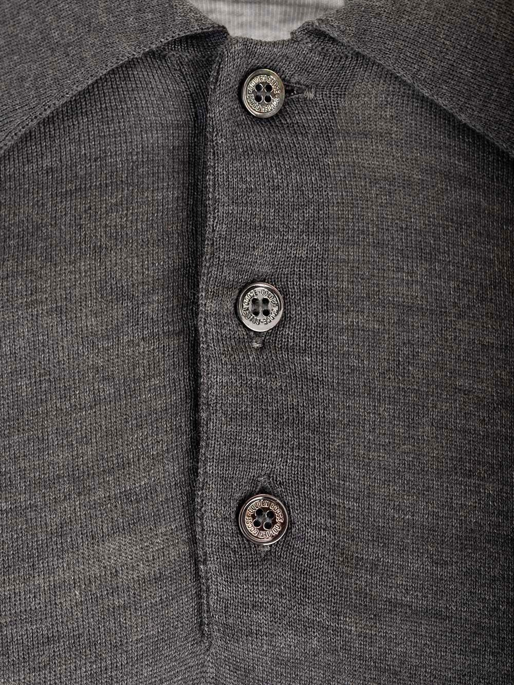 Grey polo shirt in wool GMP01353P00104160318 (Golden Goose / ニット・セーター・カーディガン ) | Golden Goose (ゴールデングース)(2)