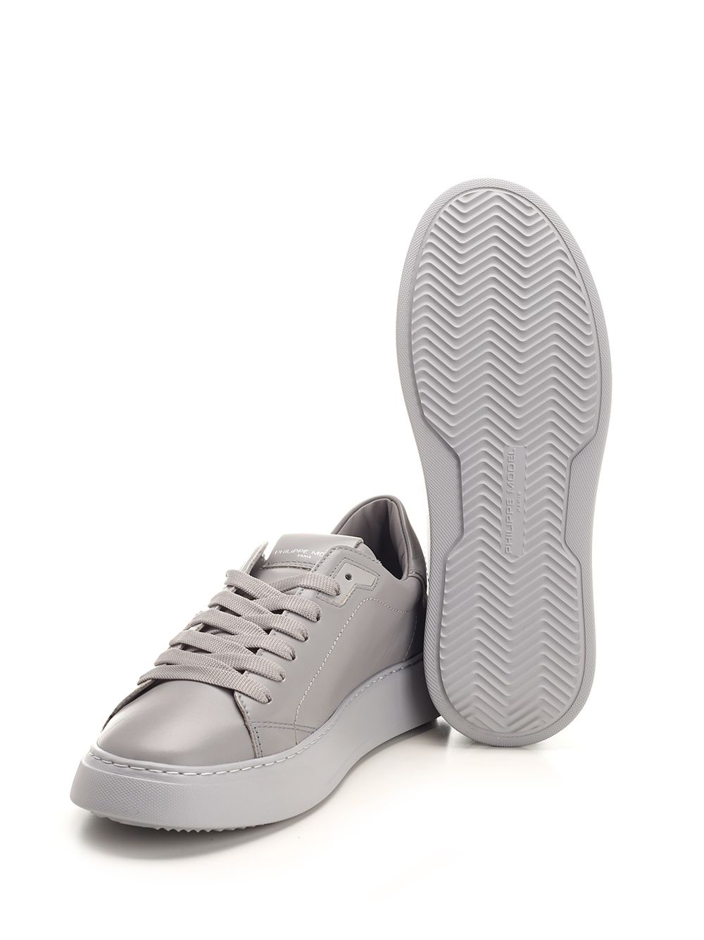 Low-top "Temple" grey sneakers BTLUMN04MN04 (PHILIPPE MODEL / スニーカー ) | PHILIPPE MODEL (フィリップモデル)(4)