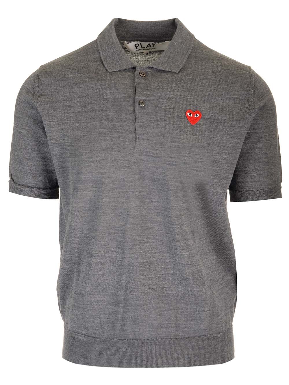 wool polo shirt AXN0940513 (PLAY Comme Des Garçons / ポロシャツ ) | PLAY Comme Des Garçons (プレイ コムデギャルソン)