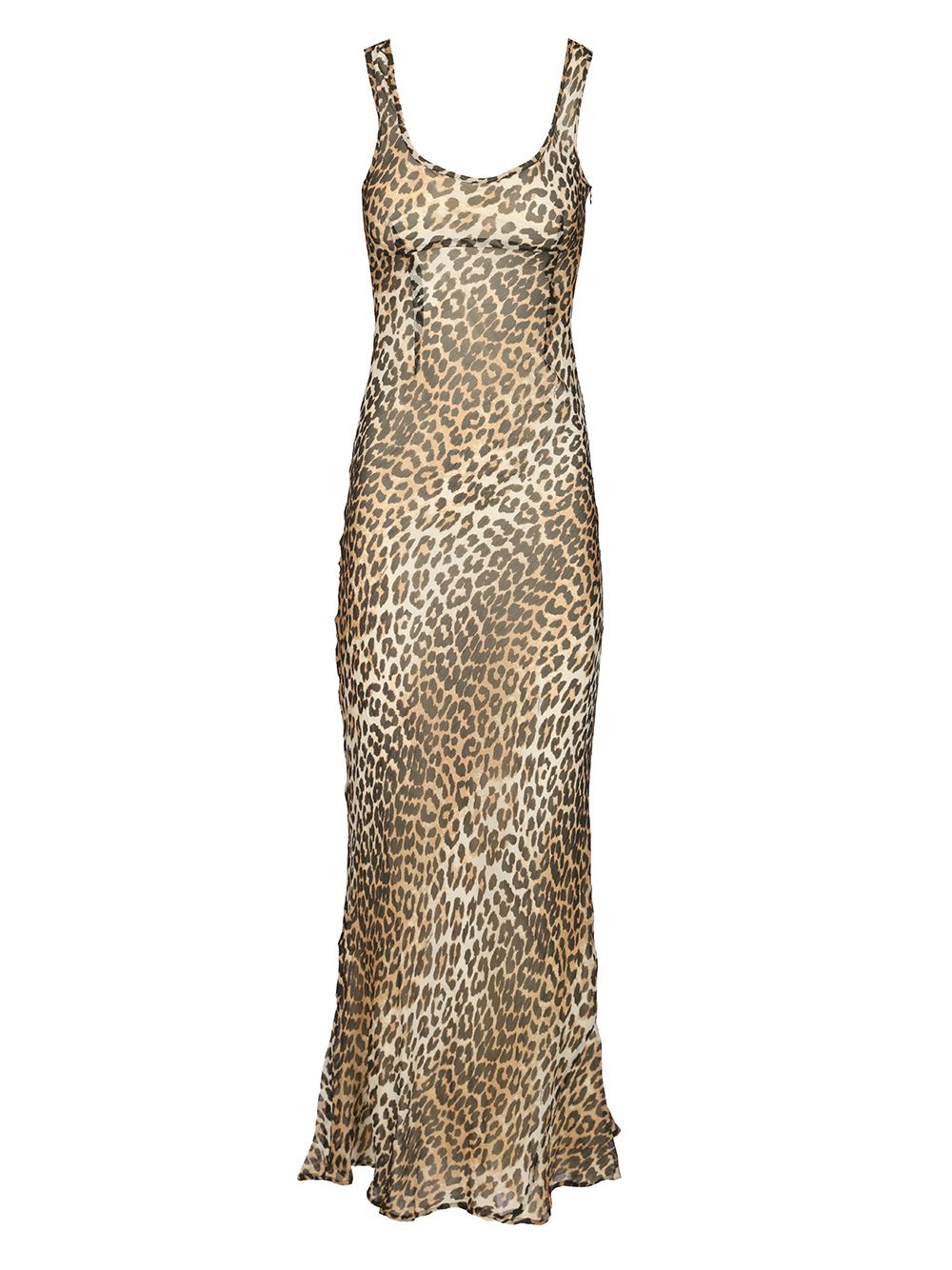 Long leopard dress W0436943 (GANNI / ワンピース・ドレス・オールインワン ) | GANNI (ガニー)