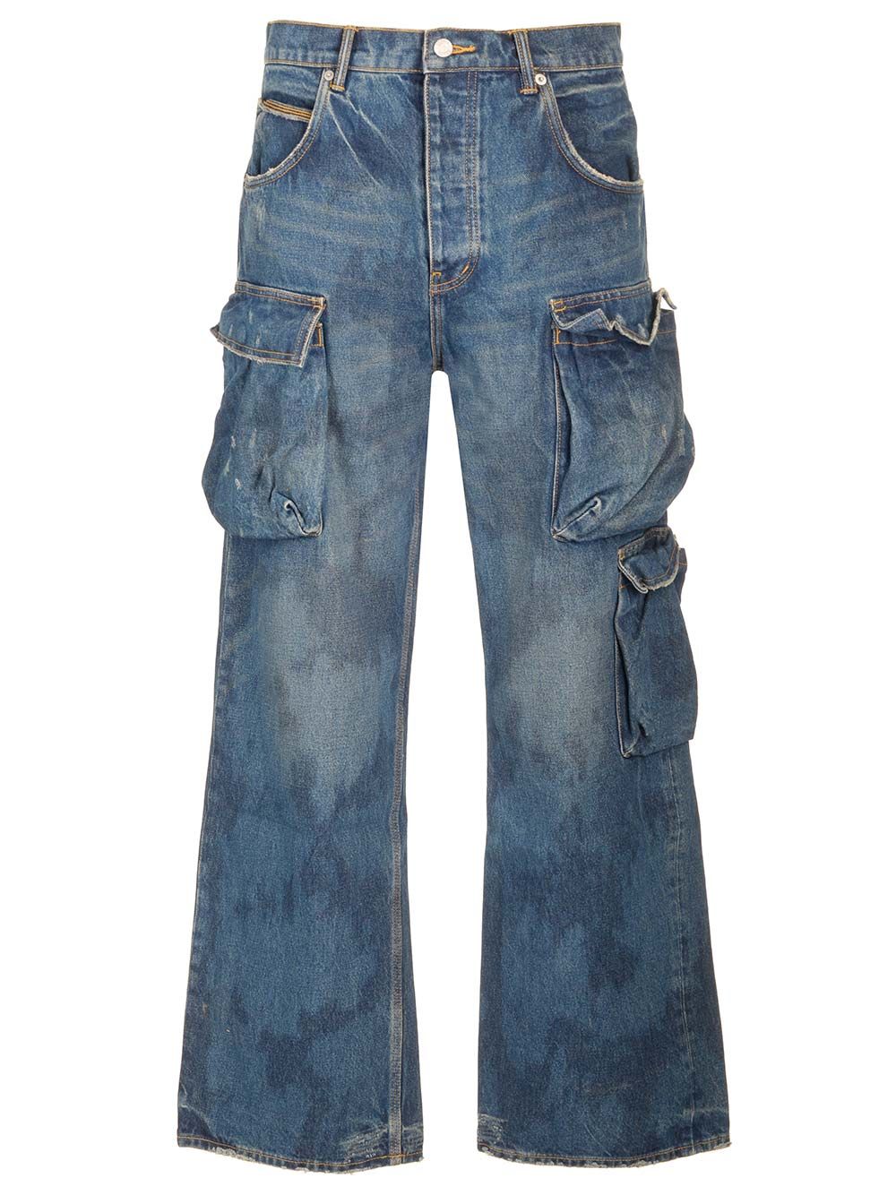 P018 Triple Pocket Cargo Jeans P018TPDI424DKINDIGO (PURPLE / ジーンズ ) | PURPLE (パープル)