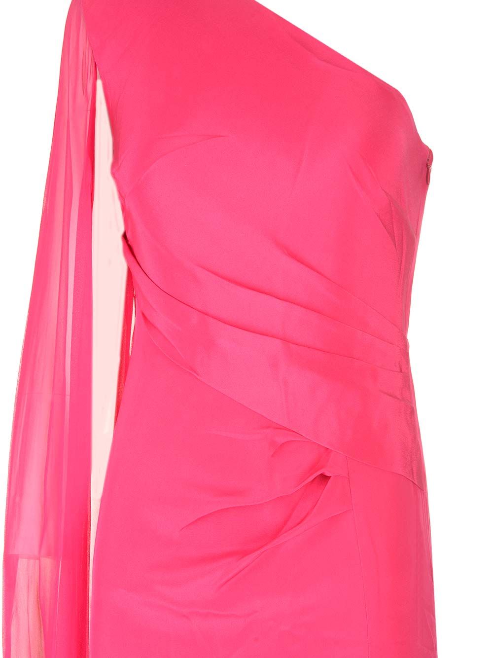 Asymmetrical silk dress RMPF24016GPPINK (ROLAND MOURET / ワンピース・ドレス・オールインワン ) | ROLAND MOURET (ローラン ムレ)(3)
