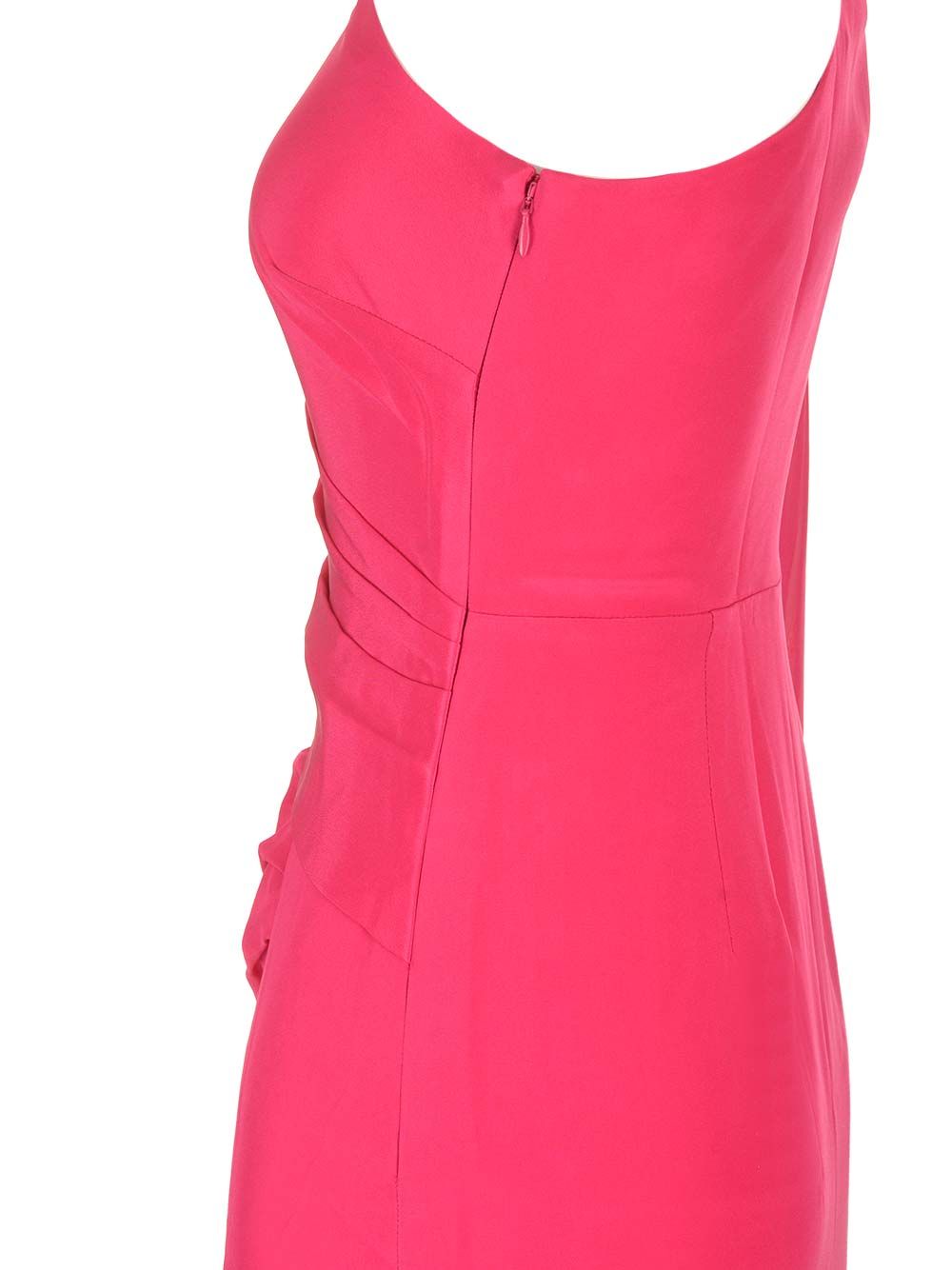 Asymmetrical silk dress RMPF24016GPPINK (ROLAND MOURET / ワンピース・ドレス・オールインワン ) | ROLAND MOURET (ローラン ムレ)(4)