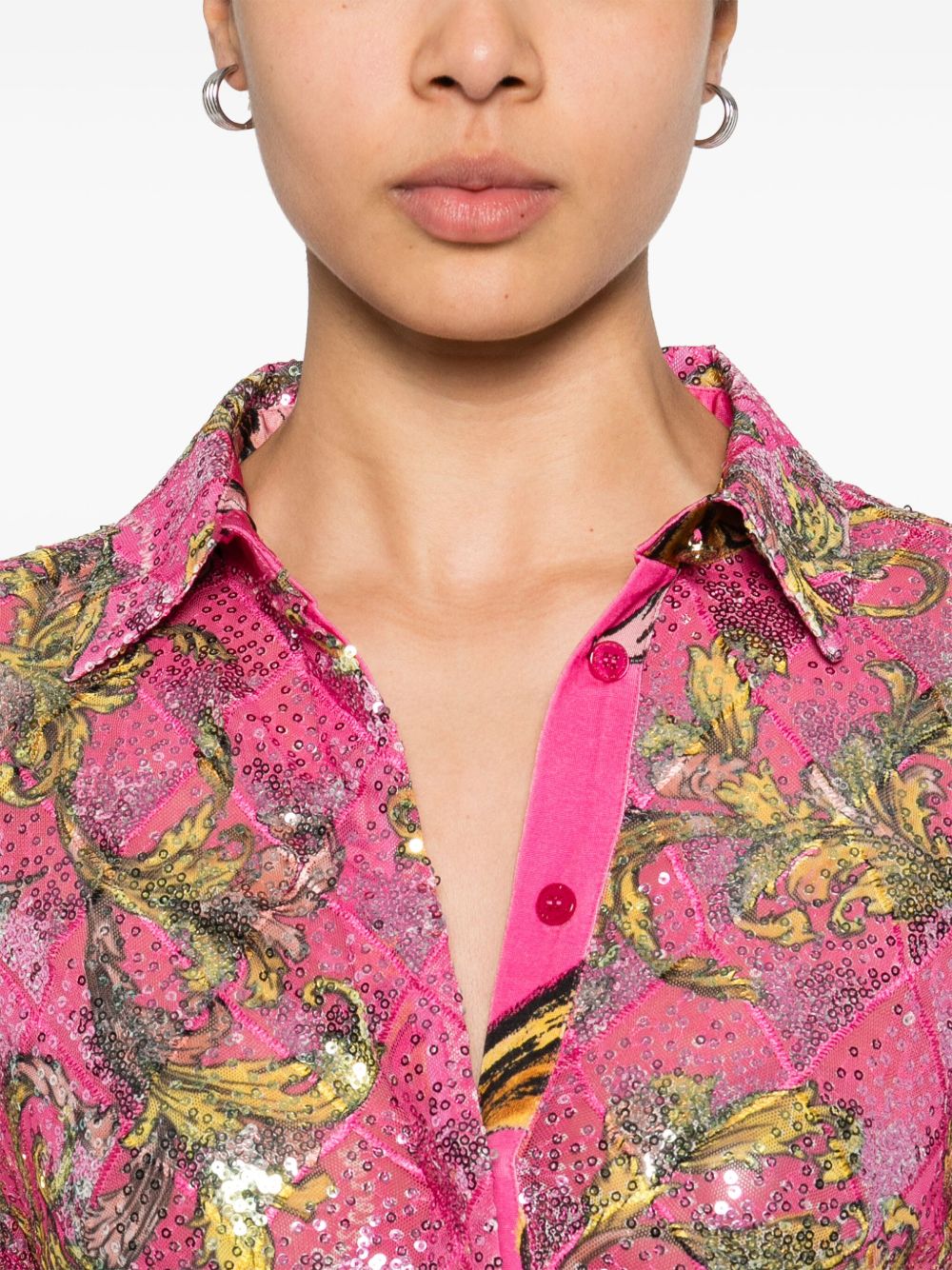 VERSACE JEANS COUTURE Shirts Pink 78HAL2B3JS443494 (VERSACE JEANS COUTURE / シャツ・ブラウス ) | VERSACE JEANS COUTURE (ヴェルサーチェ ジーンズ クチュール)(3)