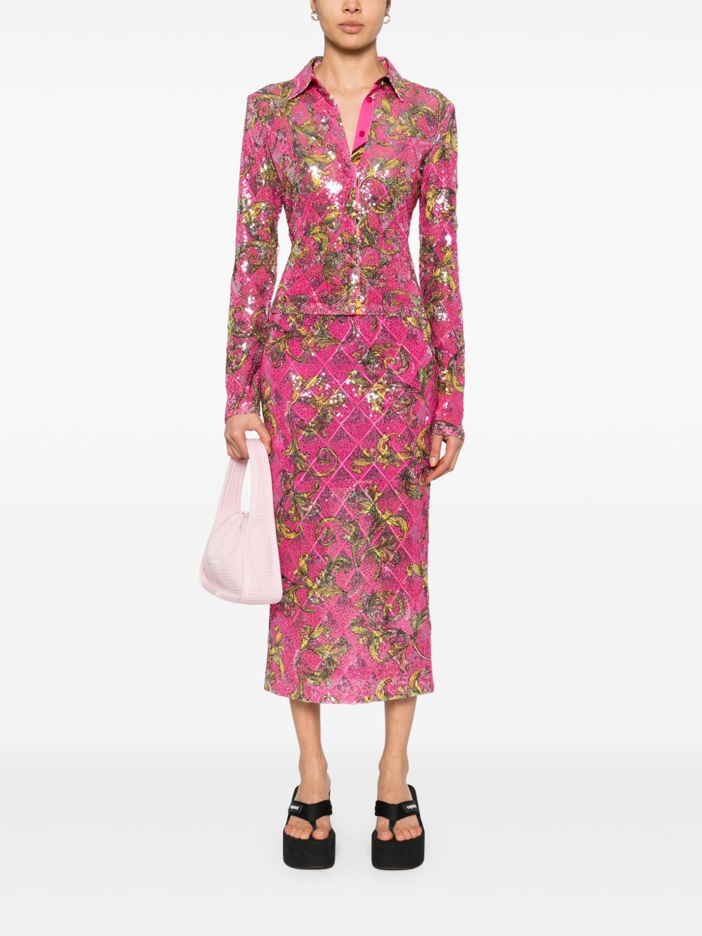 VERSACE JEANS COUTURE Shirts Pink 78HAL2B3JS443494 (VERSACE JEANS COUTURE / シャツ・ブラウス ) | VERSACE JEANS COUTURE (ヴェルサーチェ ジーンズ クチュール)(4)