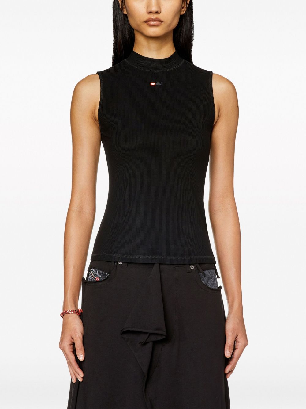 Diesel Top Black A103970BLAN9XX（タンクトップ・キャミソール