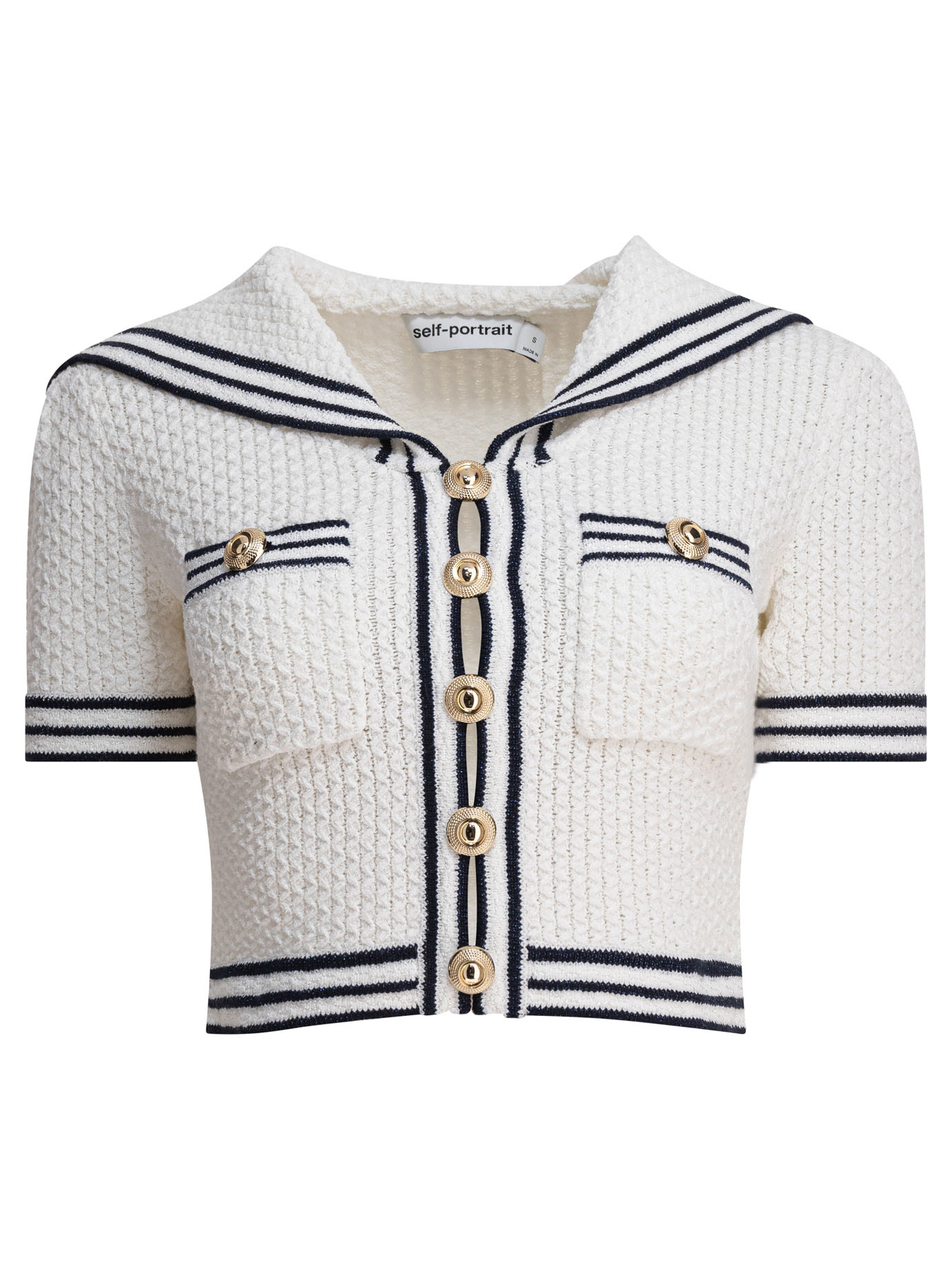 Tops SS25018TWWHITE (self-portrait / ニット・セーター・カーディガン ) | self-portrait (セルフ・ポートレイト)