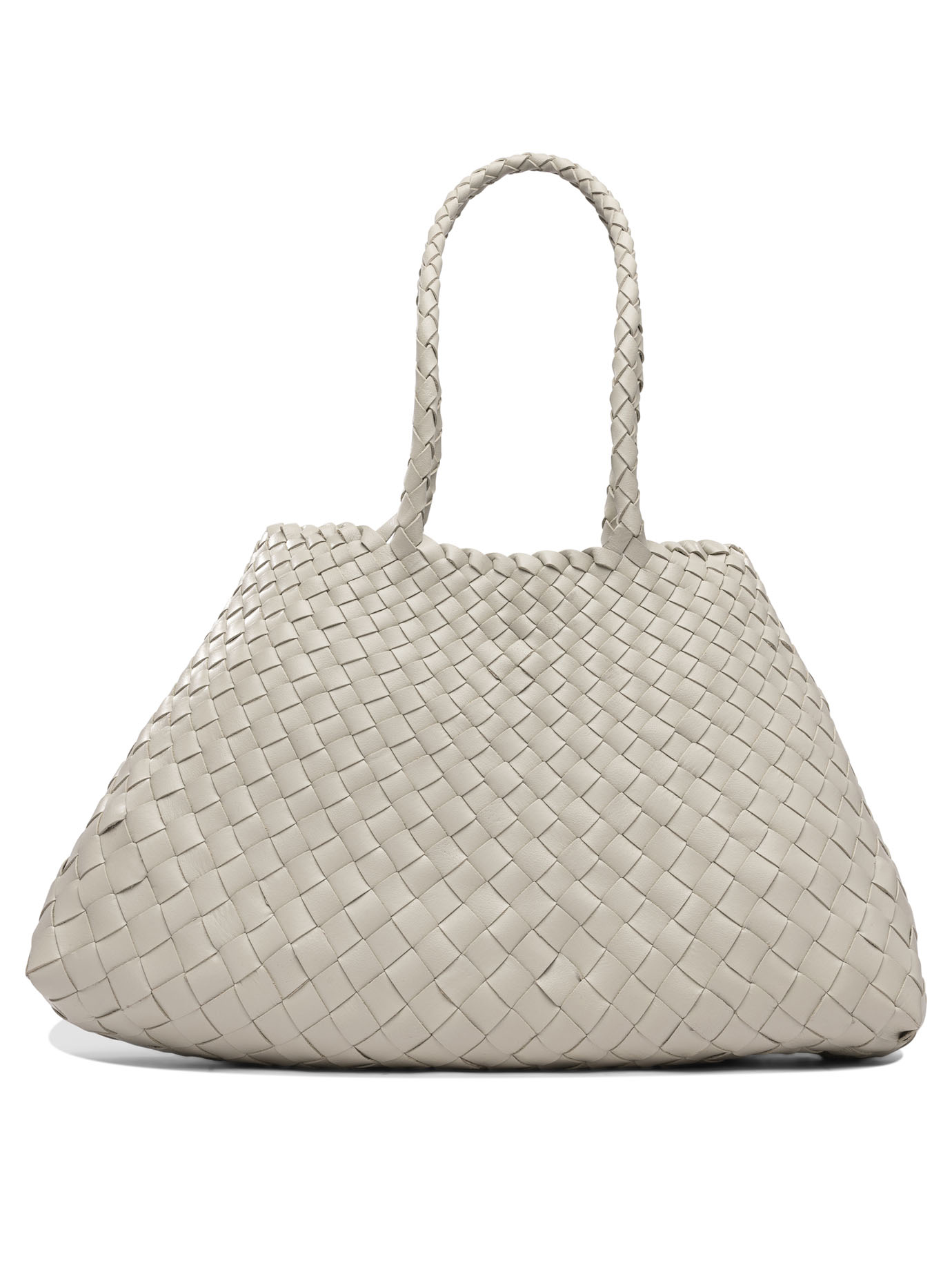 SANTA CROCE BIG TAPERED LEATHER STRAPS SHOULDER LENGHT STRAPS 44X23X14 CM 8892PEARL (dragon DIFFUSION / ハンドバッグ・ショルダーバッグ ) | dragon DIFFUSION (ドラゴンディフュージョン)