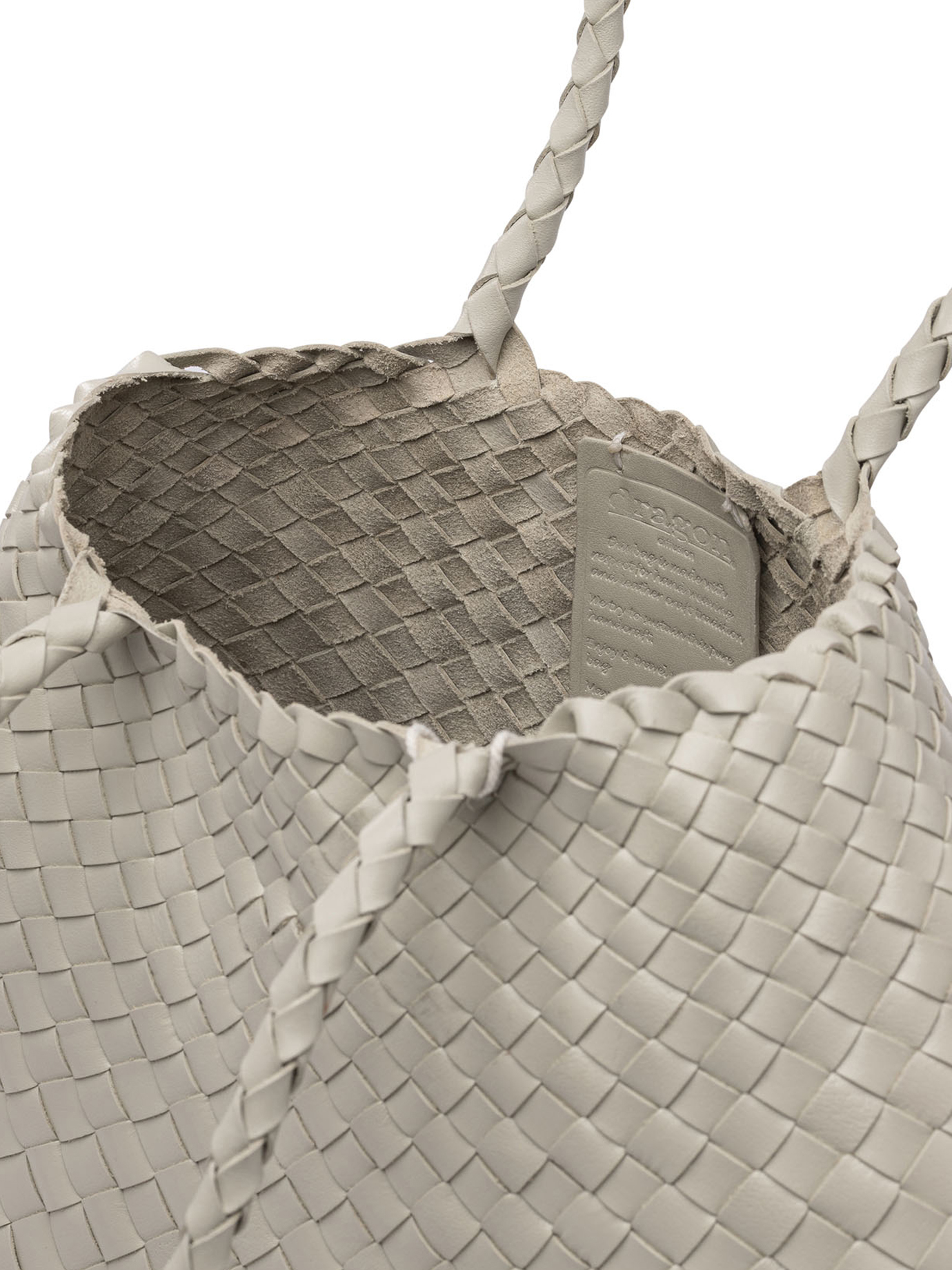 SANTA CROCE BIG TAPERED LEATHER STRAPS SHOULDER LENGHT STRAPS 44X23X14 CM 8892PEARL (dragon DIFFUSION / ハンドバッグ・ショルダーバッグ ) | dragon DIFFUSION (ドラゴンディフュージョン)(4)