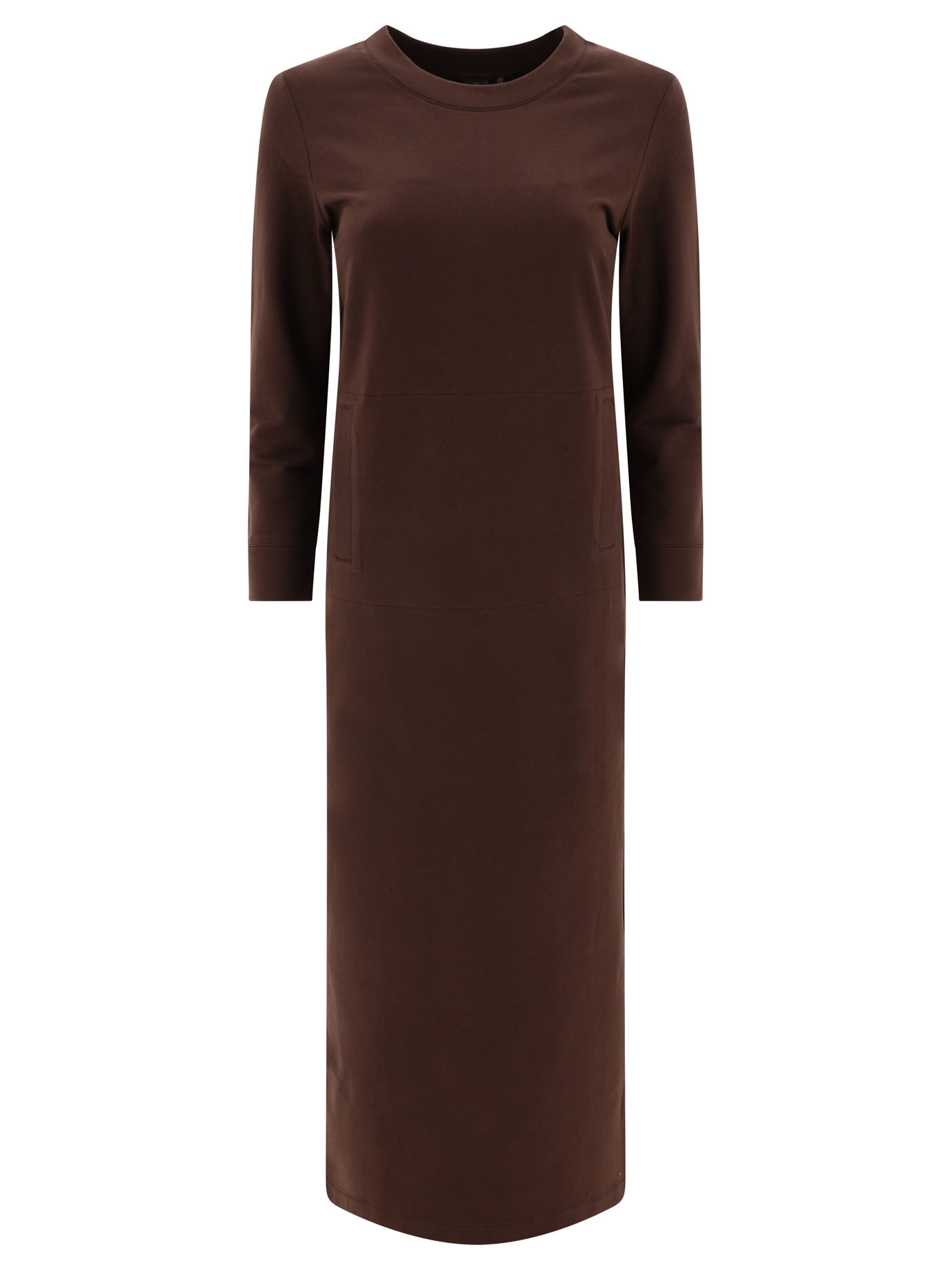 3/4 sleeves tailored dress ST3233TEA07028CHOCOLATE (NORMA KAMALI / ワンピース・ドレス・オールインワン ) | NORMA KAMALI (ノーマカマリ)