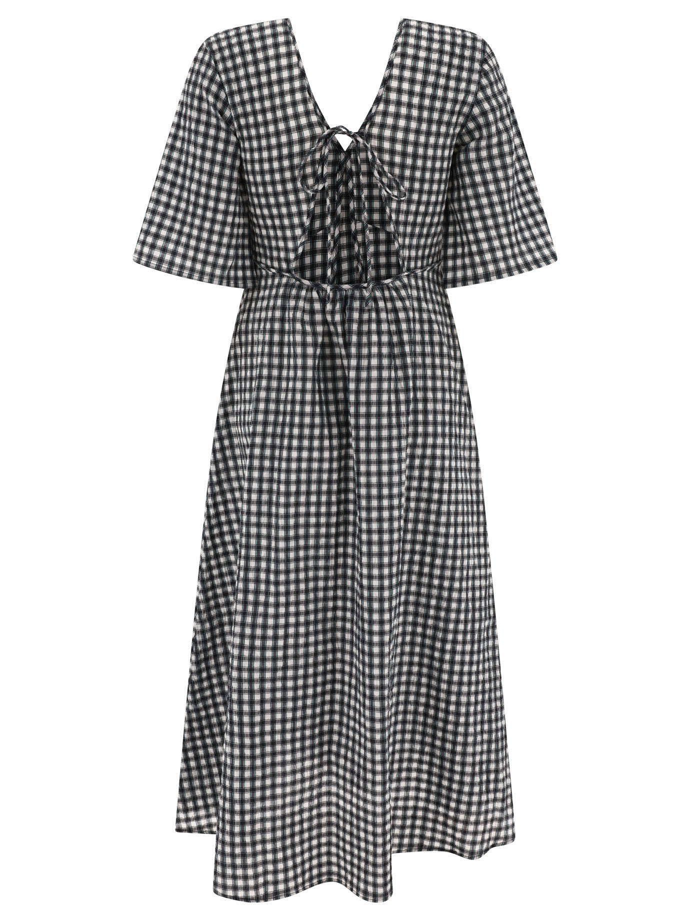 "Seersucker Check" V-neck dress F9308135 (GANNI / ワンピース・ドレス・オールインワン ) | GANNI (ガニー)(1)