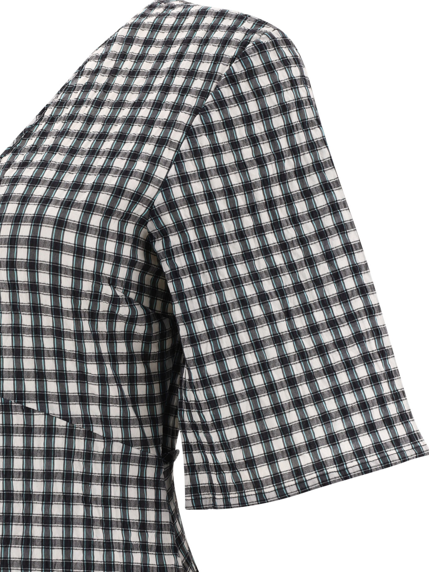 "Seersucker Check" V-neck dress F9308135 (GANNI / ワンピース・ドレス・オールインワン ) | GANNI (ガニー)(3)