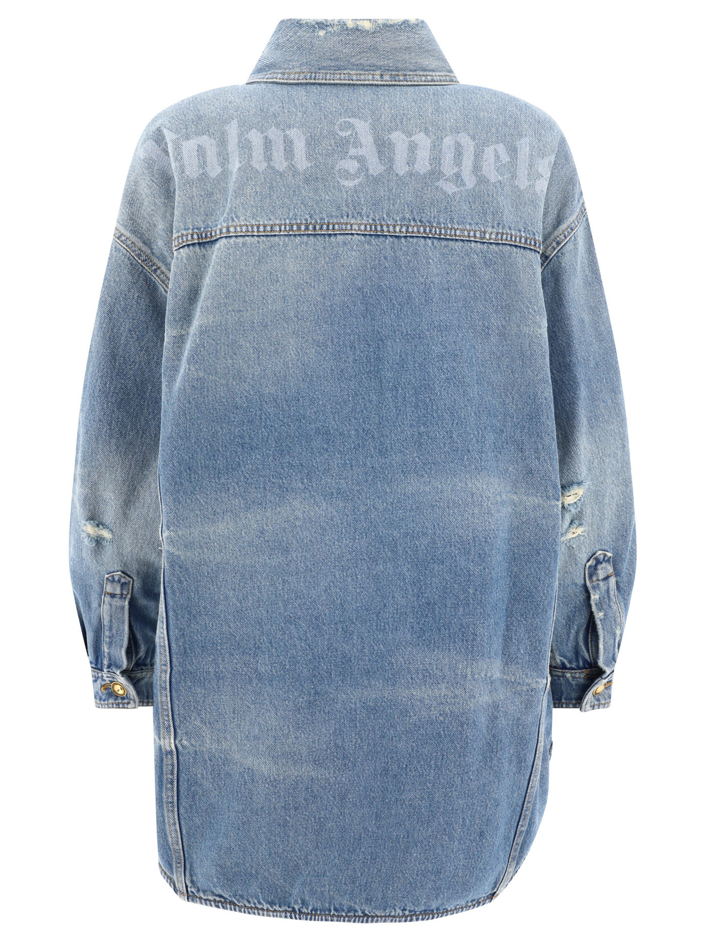 "Washed Logo" denim jacket PWYD021S24DEN0014040 (Palm Angels / カジュアルジャケット ) | Palm Angels (パームエンジェルス)(1)