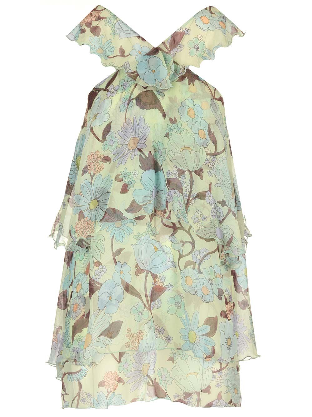 "Lady Garden" chiffon silk dress 6A03383DS2003945 (Stella McCartney / ワンピース・ドレス・オールインワン ) | Stella McCartney (ステラ マッカートニー)