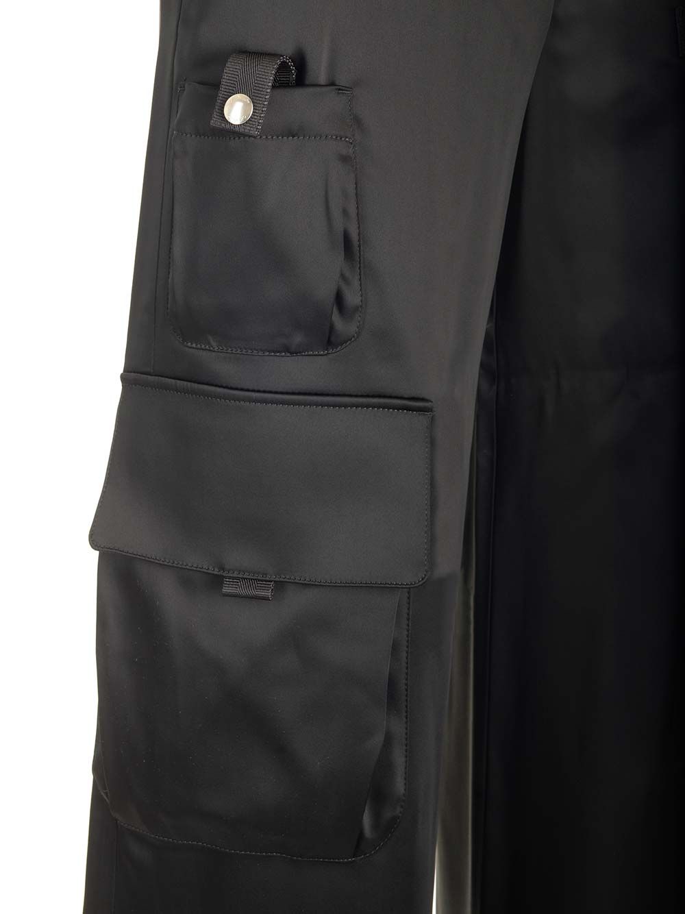 Black satin cargo "Toybox" trousers OWCF017S24FAB0031010 (Off-White / パンツ ) | Off-White (オフホワイト)(3)