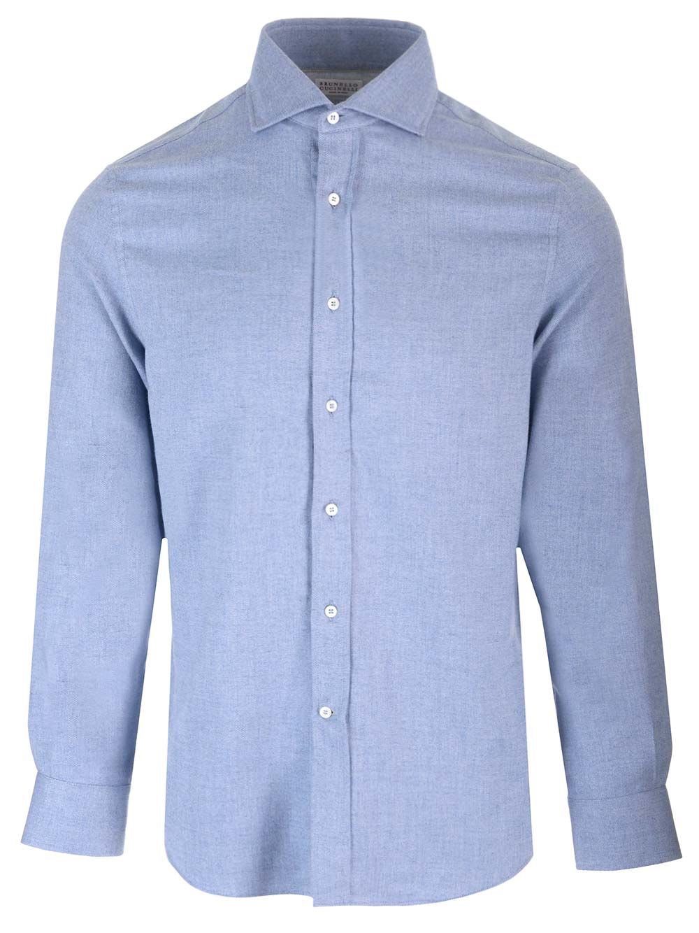 Stretch flannel slim fit shirt MY6370627C016 (Brunello Cucinelli / シャツ・ブラウス ) | Brunello Cucinelli (ブルネロ・クチネリ)