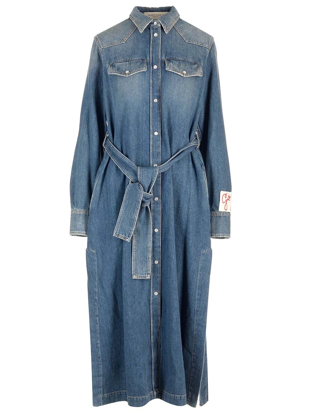 denim shirtdress GWP00714P00062450100 (Golden Goose / ワンピース・ドレス・オールインワン ) | Golden Goose (ゴールデングース)